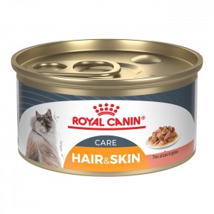 24 x 3oz Royal Canin Hair & Skin Care Thin Slices in Gravy Canned Wet Cat Food USA | 763984-FXU