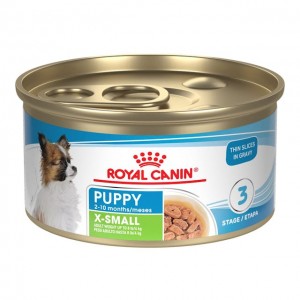 24 x 3oz Royal Canin X-Small Puppy Thin Slices In Gravy Wet Dog Food USA | 714803-BJH