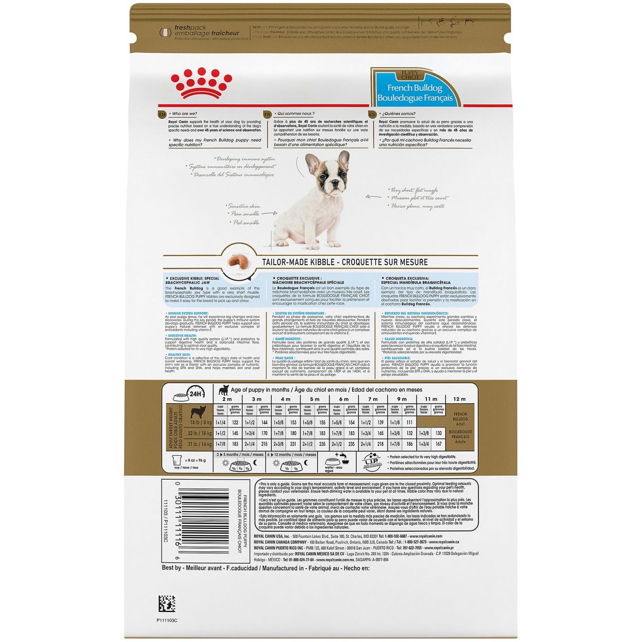 10.5lb Royal Canin French Bulldog Puppy Dry Dog Food USA | 209845-JBA