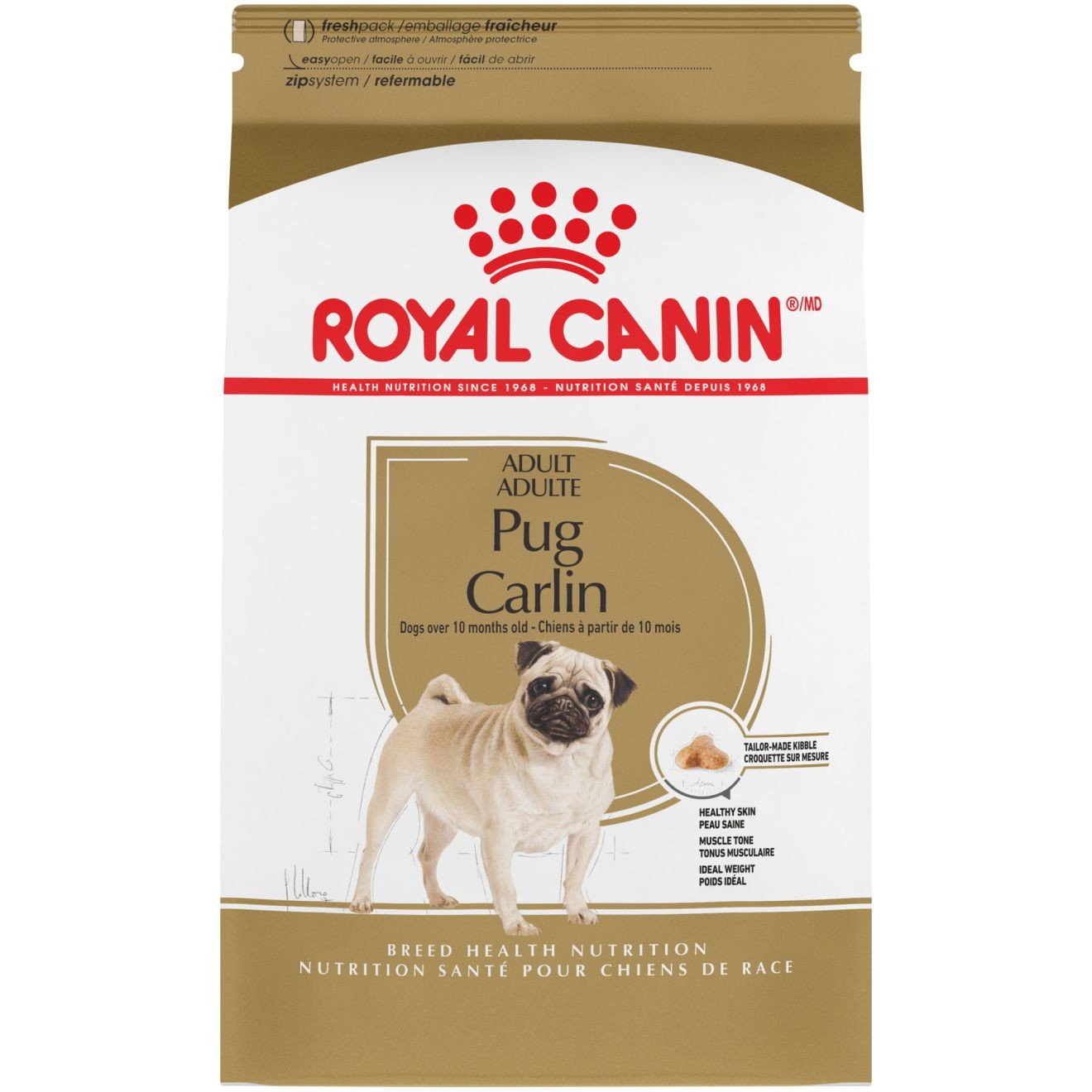 10lb Royal Canin Pug Adult Dry Dog Food USA | 936052-HNB