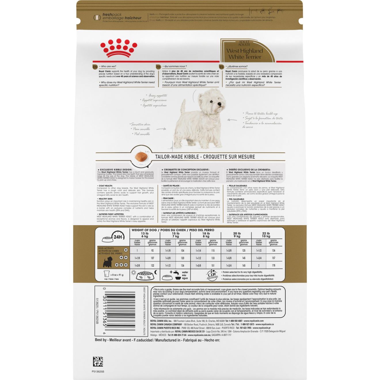 10lb Royal Canin West Highland White Terrier Adult Dry Dog Food USA | 943850-GAS