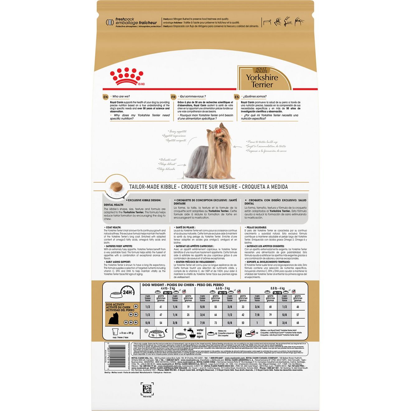 10lb Royal Canin Yorkshire Terrier Adult Dry Dog Food USA | 925081-DJE