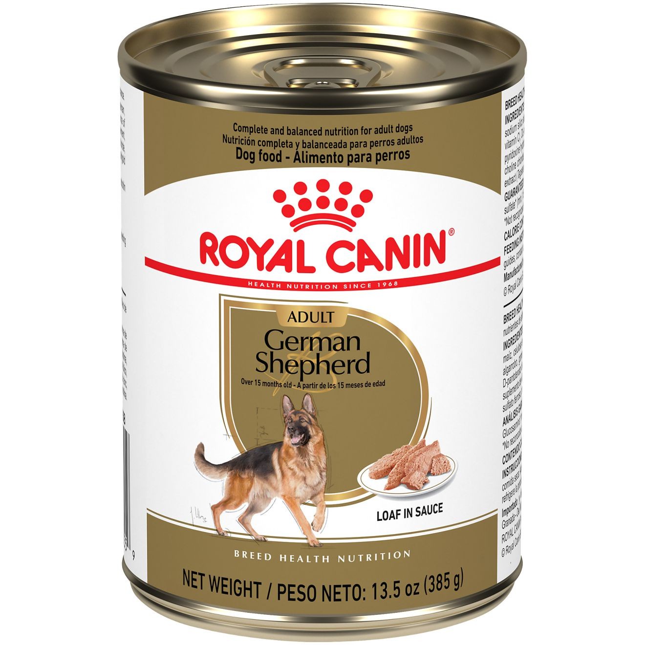 12 x 13.5oz Royal Canin German Shepherd Adult Loaf in Sauce Canned Wet Dog Food USA | 971804-HRW