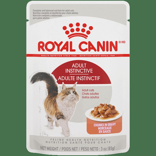 12 x 3oz Royal Canin Adult Instinctive Chunks In Gravy Pouch Wet Cat Food USA | 516873-ZOT