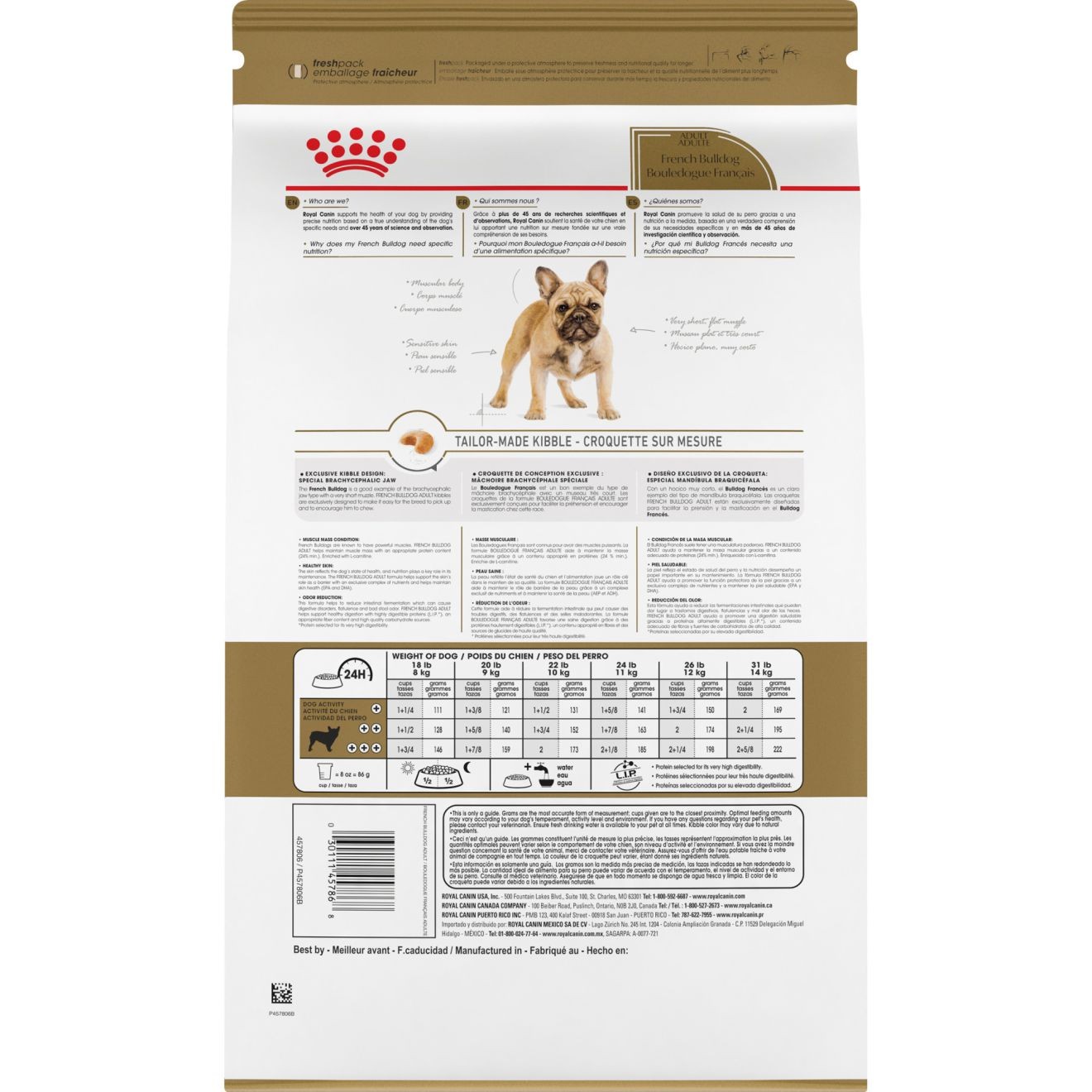 17lb Royal Canin French Bulldog Adult Dry Dog Food USA | 264978-MSC