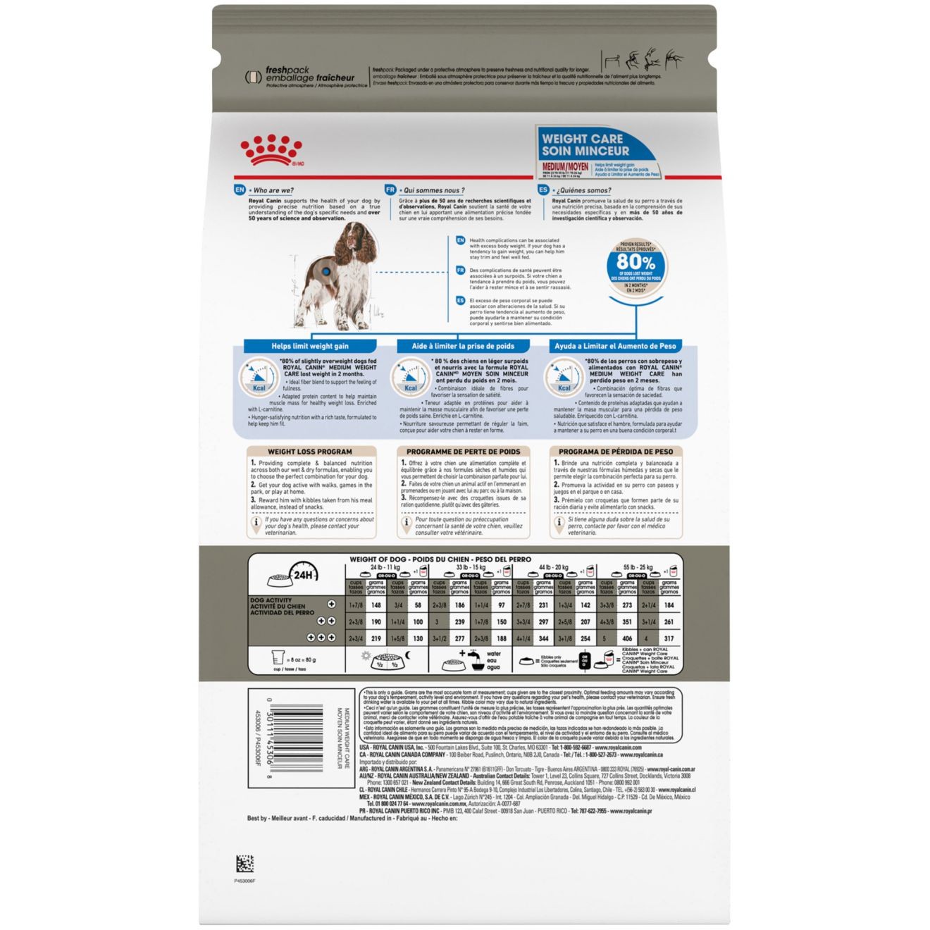 17lb Royal Canin Medium Weight Care Dry Dog Food USA | 364908-AHF