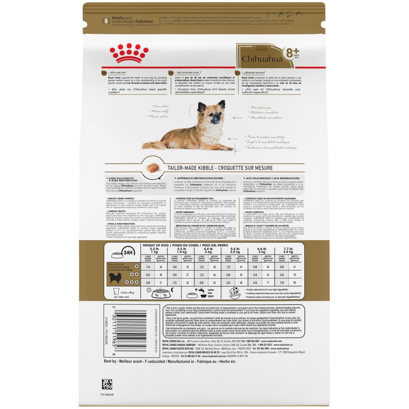 2.5lb Royal Canin Chihuahua Adult 8+ Dry Dog Food USA | 793620-DEU