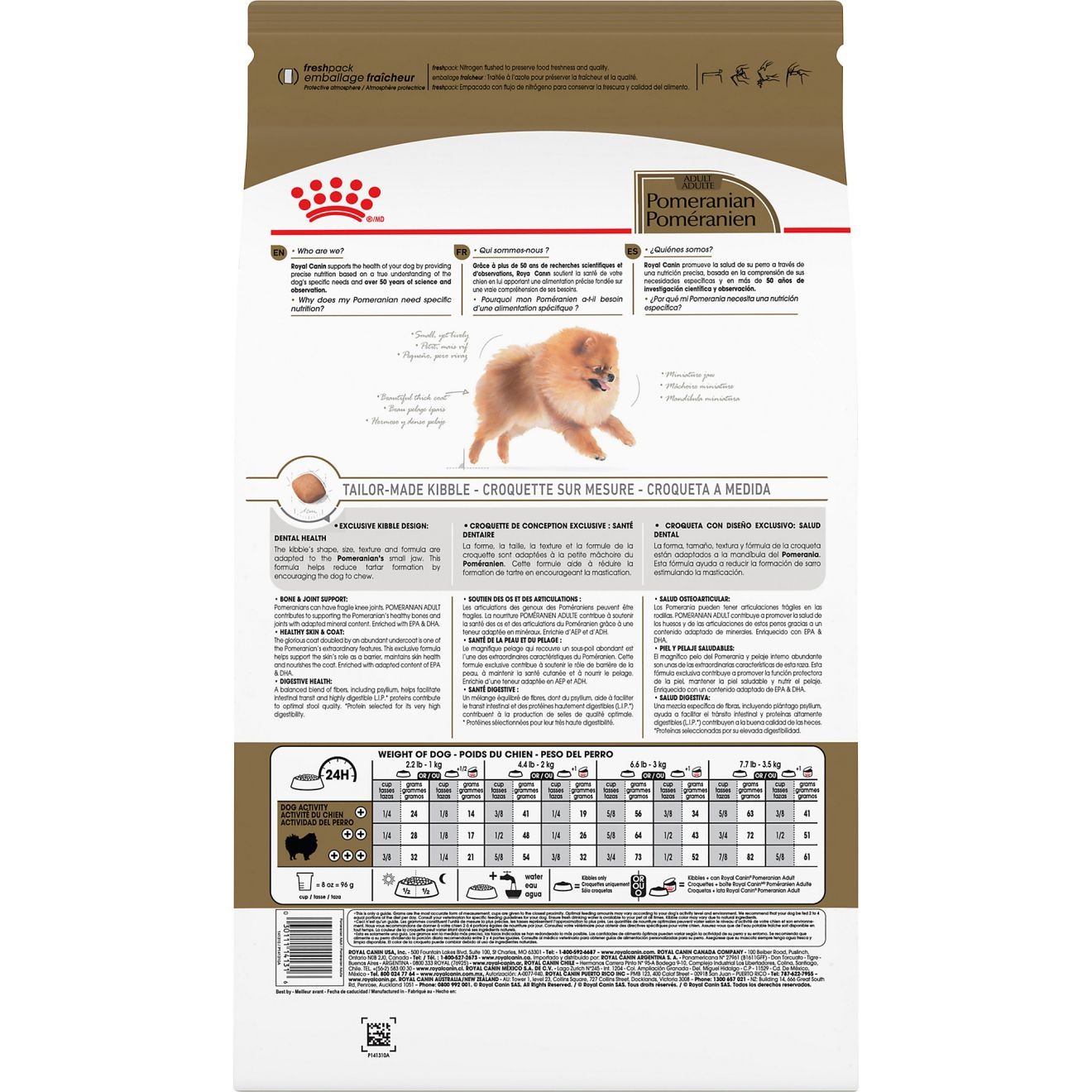 2.5lb Royal Canin Pomeranian Adult Dry Dog Food USA | 874529-YNB