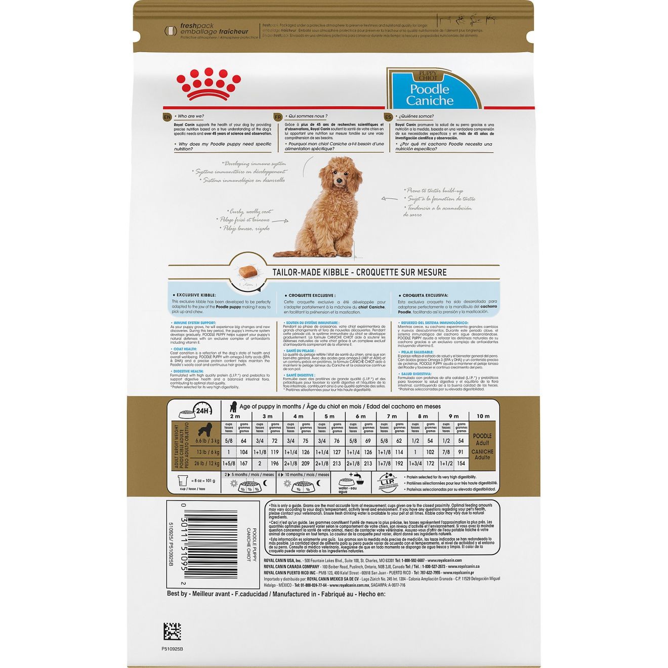 2.5lb Royal Canin Poodle Puppy Dry Dog Food USA | 561429-EUA