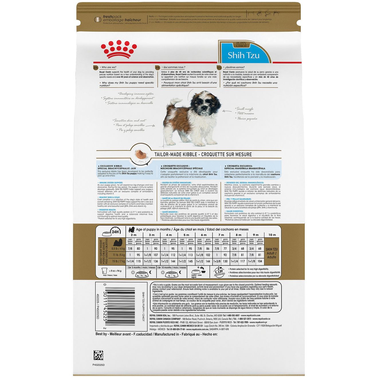 2.5lb Royal Canin Shih Tzu Puppy Dry Dog Food USA | 162957-VED