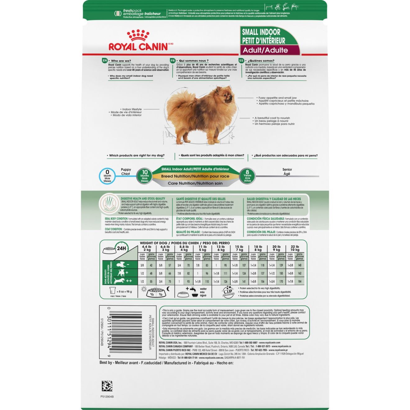 2.5lb Royal Canin Small Indoor Adult Dry Dog Food USA | 762840-BIK