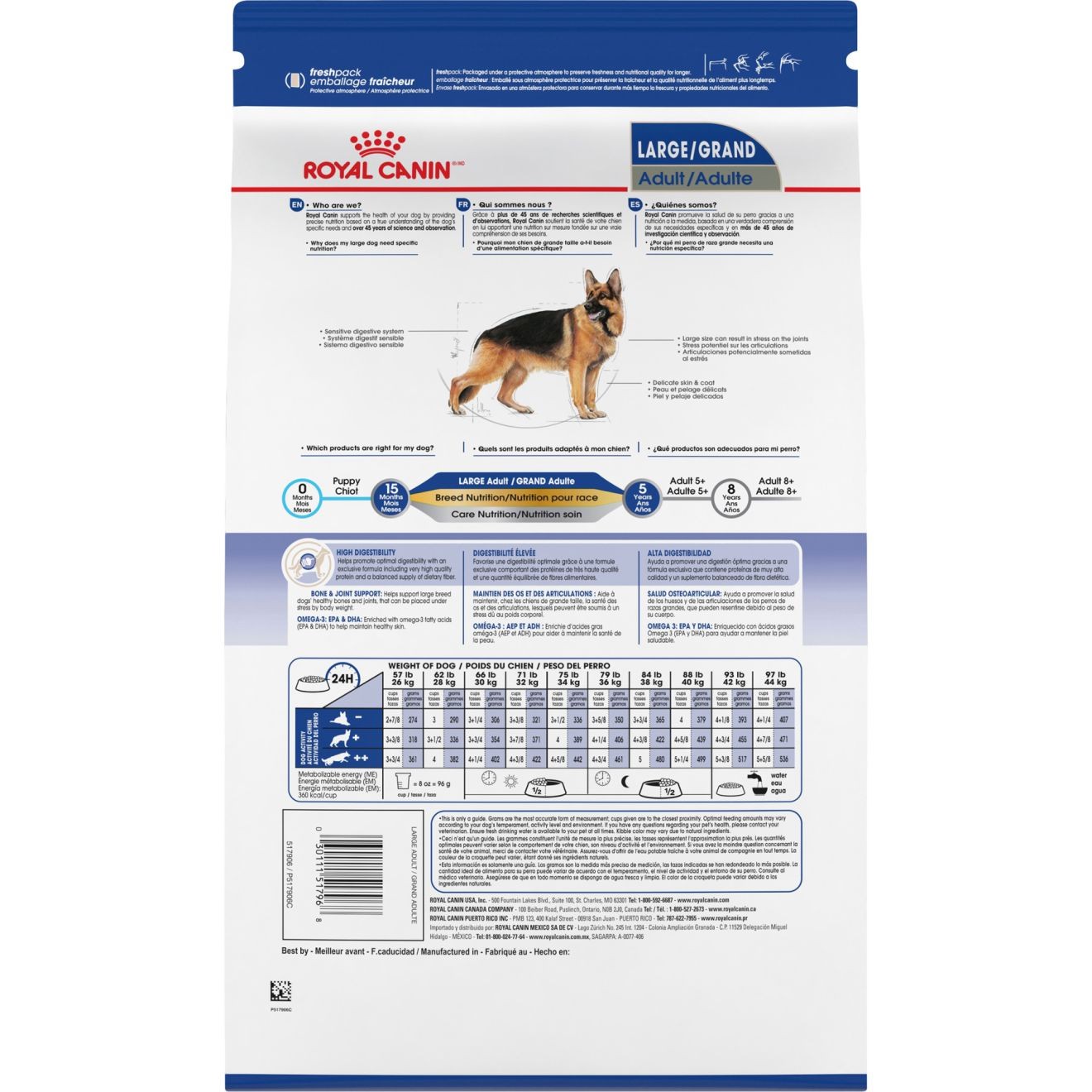 30lb Royal Canin Large Adult Dry Dog Food USA | 410635-DUO