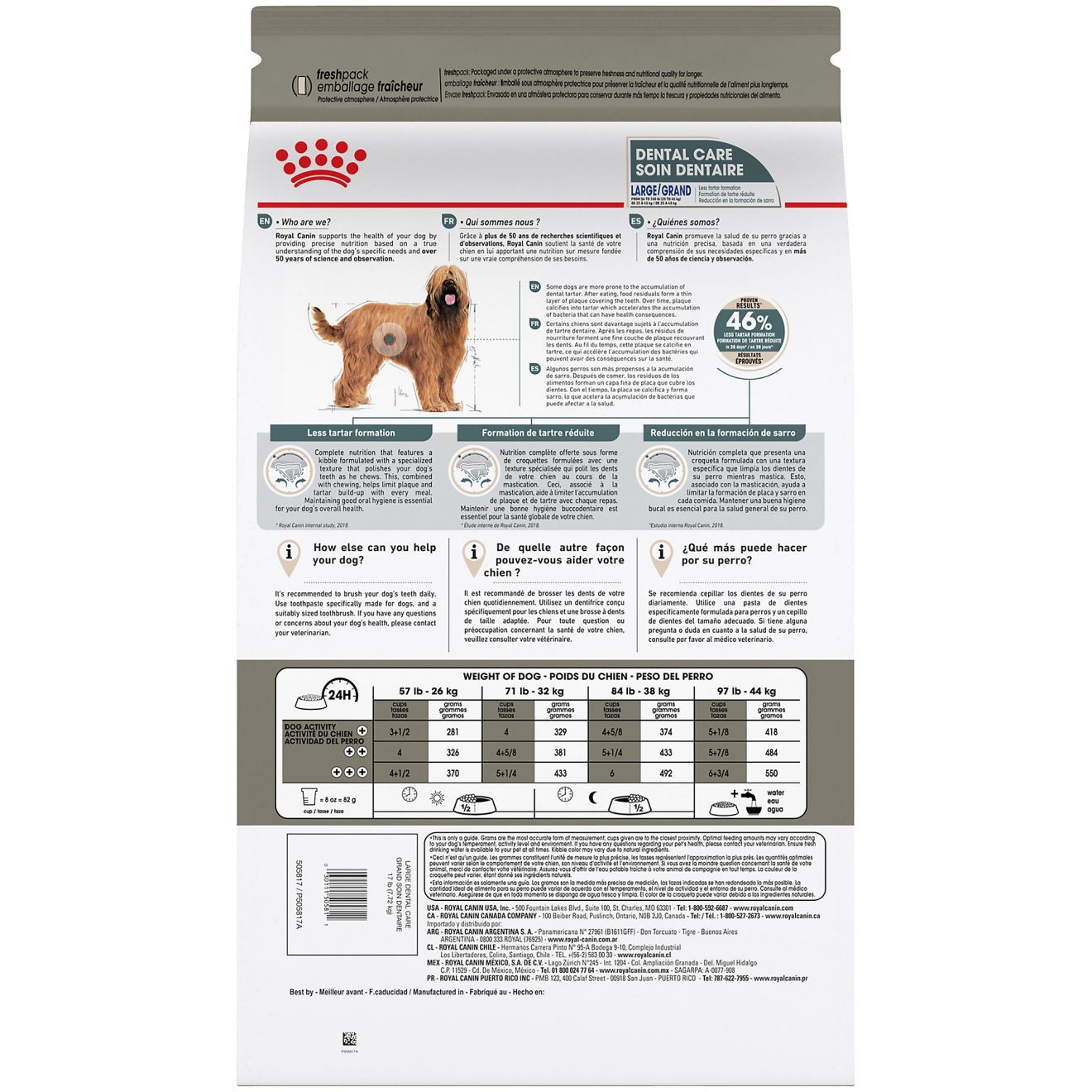 30lb Royal Canin Large Dental Care Dry Dog Food USA | 301285-GWB