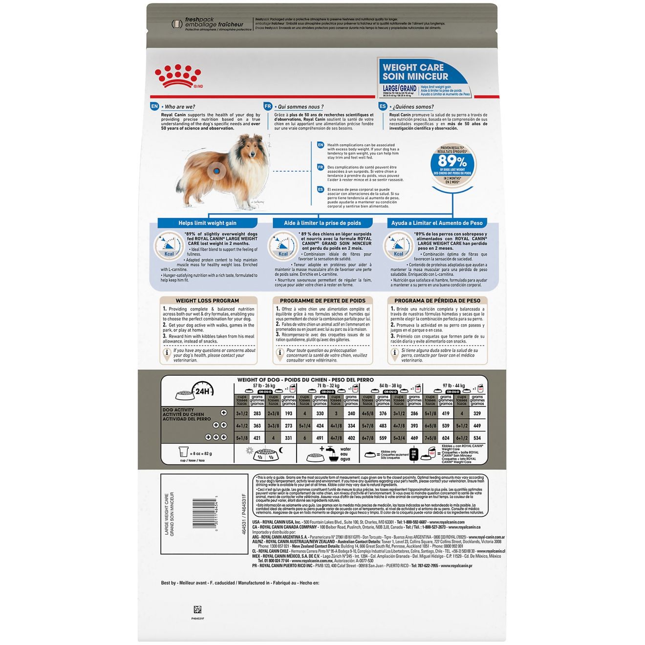 30lb Royal Canin Large Weight Care Dry Dog Food USA | 083257-UCK